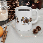 Thankful Blessings Mug | Fall Decor for Thanksgiving | Grateful Coffee Cup | Pumpkin Spice Lover Gift | Holiday Sipware
