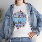 Funny Adulthood is Bullshit Unisex Heavy Cotton Tee - Comfortable Graphic T-Shirt for Adults