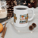 Fall For Jesus Mug - 11oz Ceramic Coffee Cup, Christian Gift for Thanksgiving, Autumn Decor, Inspirational Drinkware, Faith-based Present