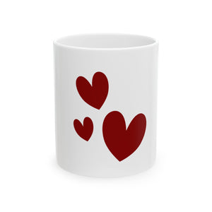 Three Hearts Coffee Mug 11oz