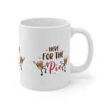Funny Here for the Pie Mug | Thanksgiving Coffee Cup | Gift for Foodies, Fall Decor, Holiday Kitchen, Quirky Drinkware
