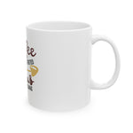 Inspirational Coffee Mug Jesus - "Coffee Gets Me Started, Jesus Keeps Me Going" - 11oz & 15oz