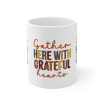 Grateful Hearts Mug | Perfect for Thanksgiving, Family Gatherings, Cozy Drinks, Hostess Gifts, Home Decor