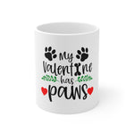 My Valentine Has Paws Coffee Mug 11oz-Mug-Mugs Crazy