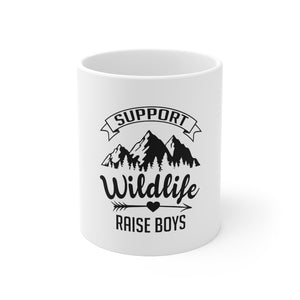 Support Wildlife Raise Boys Coffee Mug 11oz-Mug-Mugs Crazy