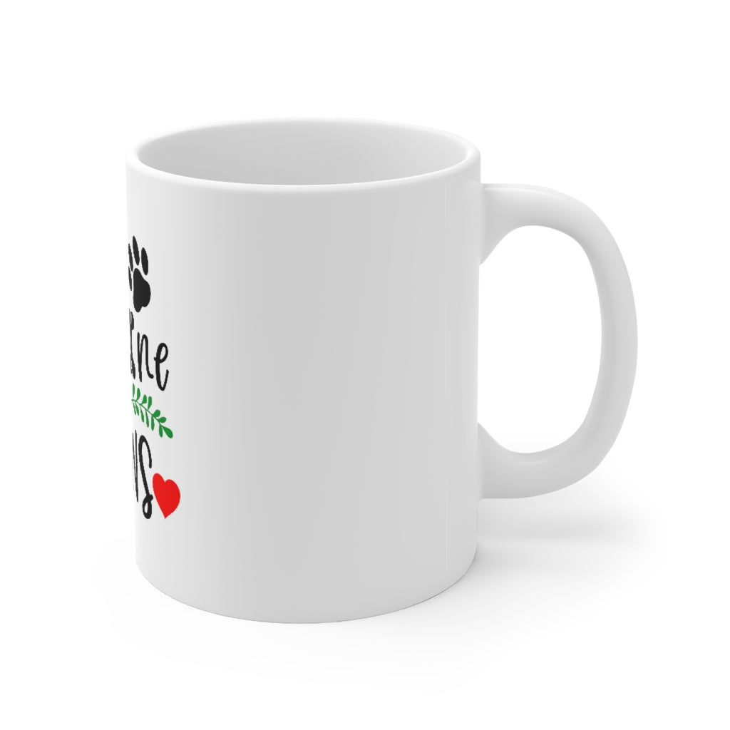 My Valentine Has Paws Coffee Mug 11oz-Mug-Mugs Crazy