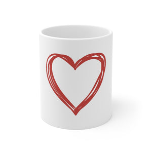Heart Mug 11oz-Mug-Mugs Crazy