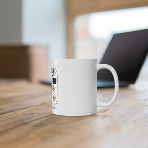 Her Day Starts With Coffee Mug 11oz-Mug-Mugs Crazy