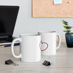 Double Heart Coffee Mug 11oz-Mug-Mugs Crazy