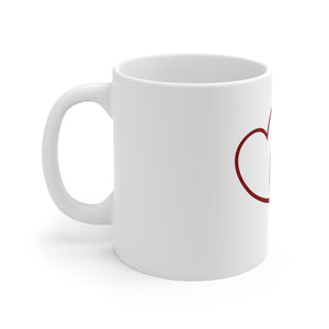 Double Heart Coffee Mug 11oz-Mug-Mugs Crazy