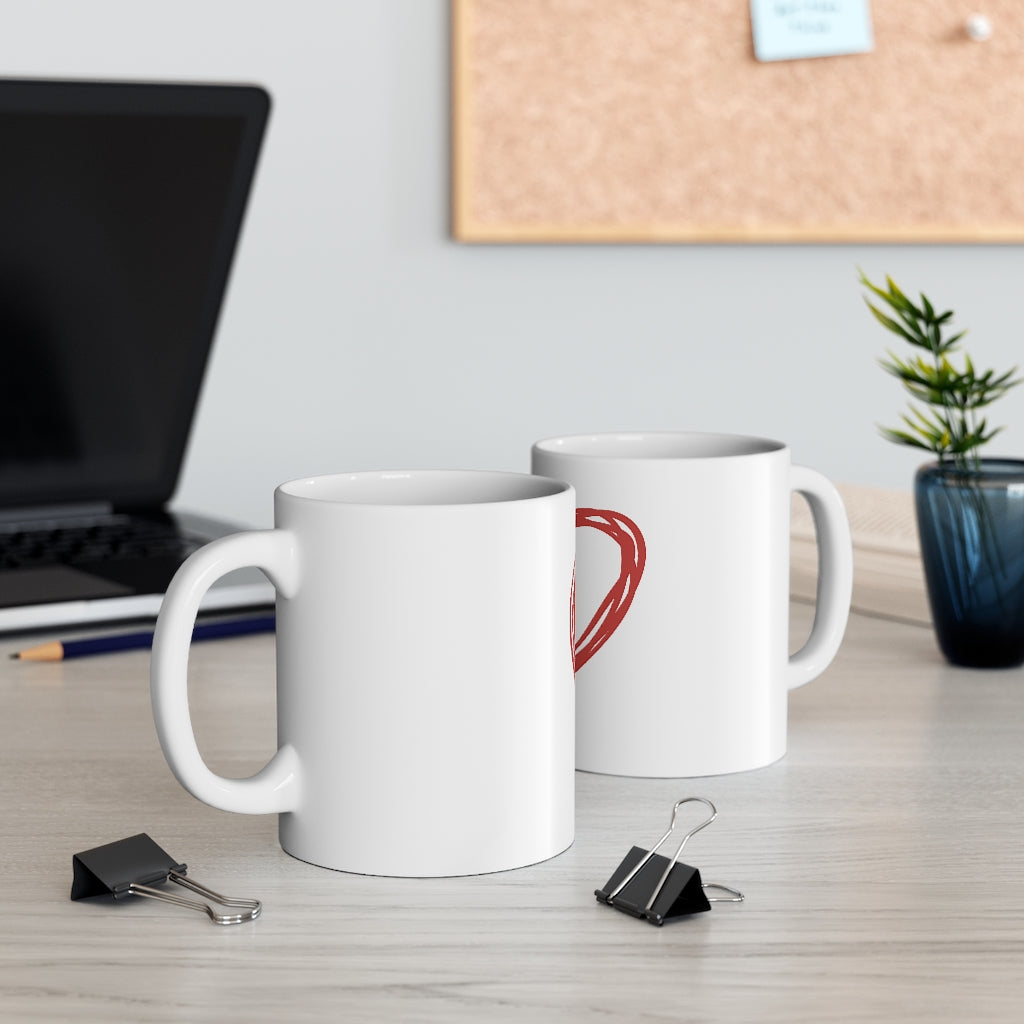 Heart Mug 11oz-Mug-Mugs Crazy